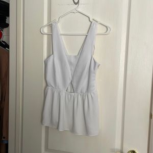 Zara White peplum tank